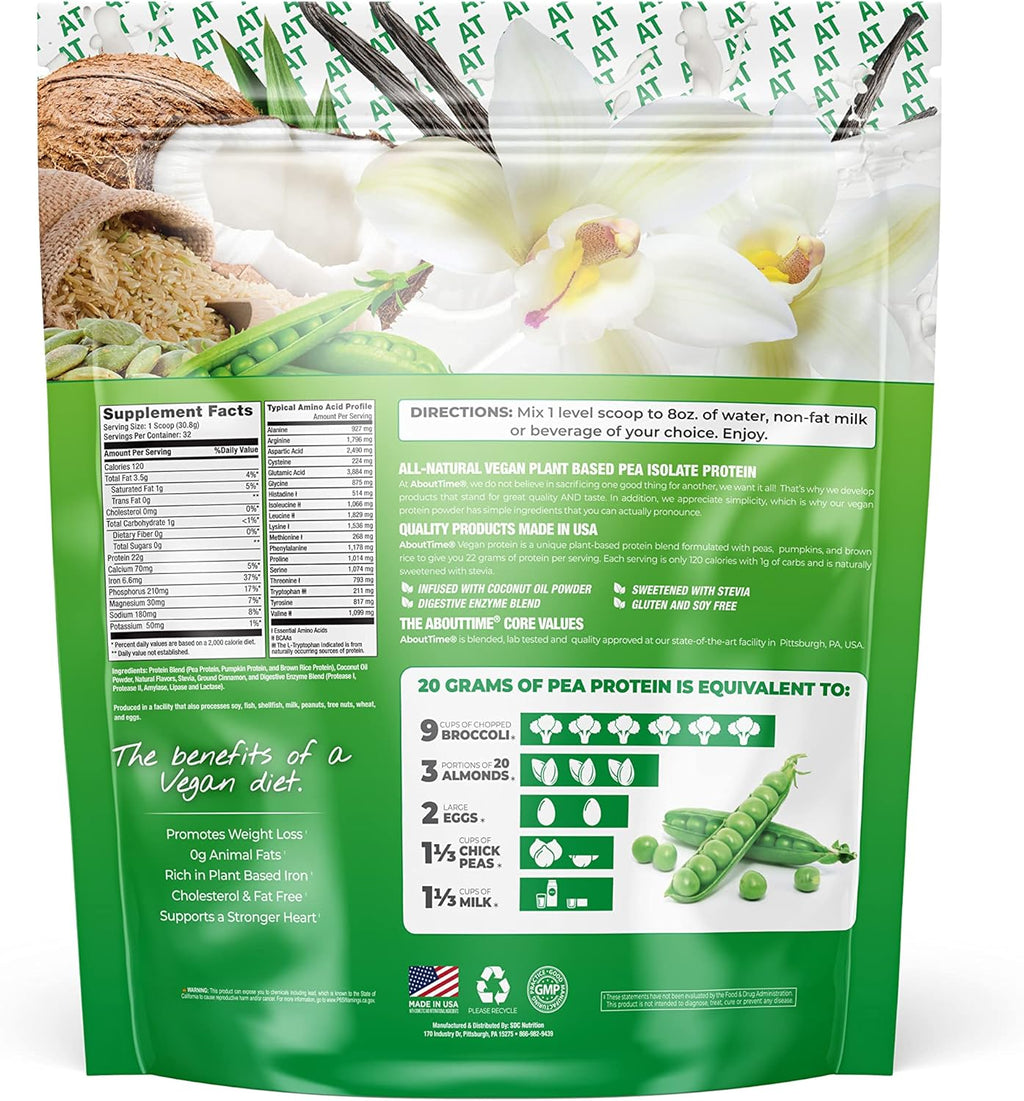 AboutTime Proteína Vegana - Vainilla