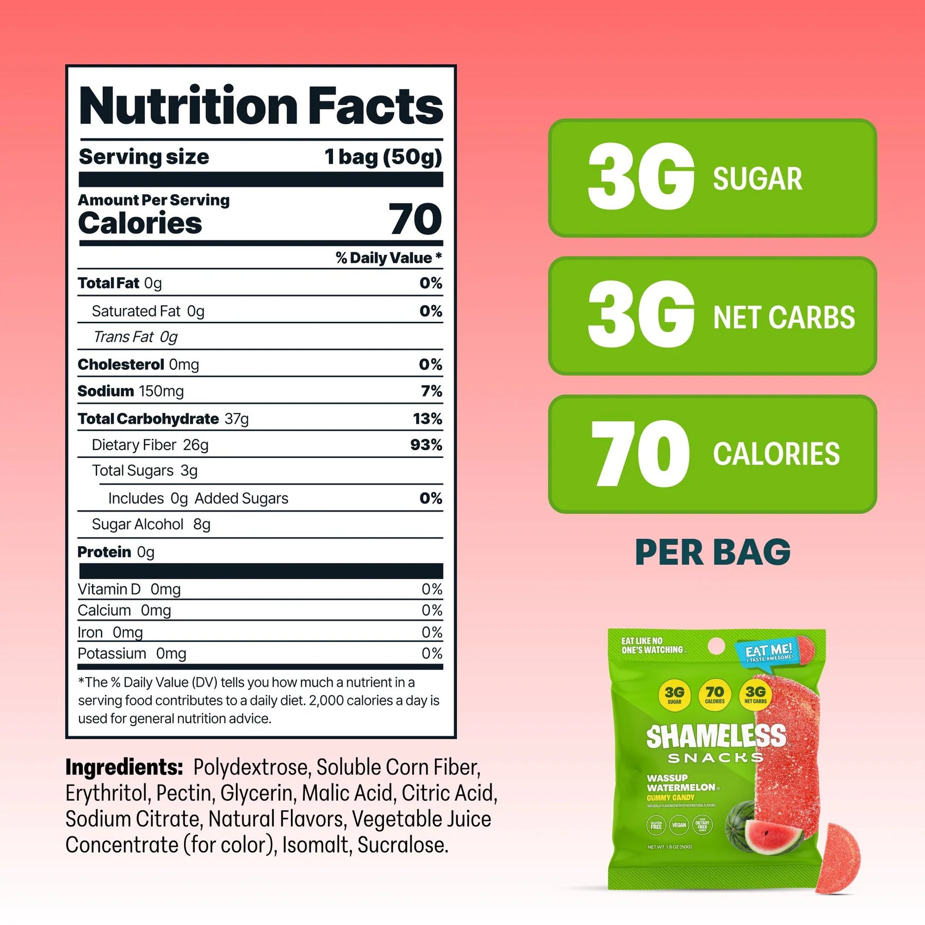 Shameless Snacks - Sandía